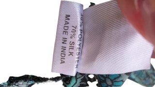 Gonna seta paisley turchese blu Made in India