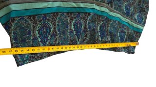 Gonna seta paisley turchese blu Made in India