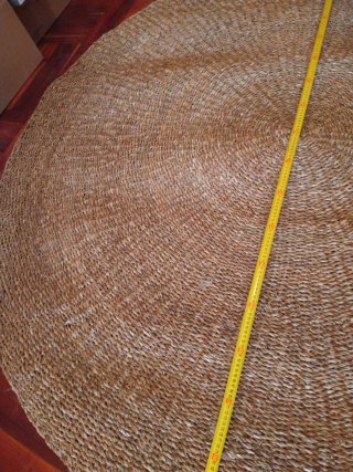 Alfombra Redonda Yute Natural Beige/Marrón 2 mtr.
