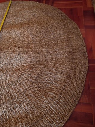 Alfombra Redonda Yute Natural Beige/Marrón 2 mtr.