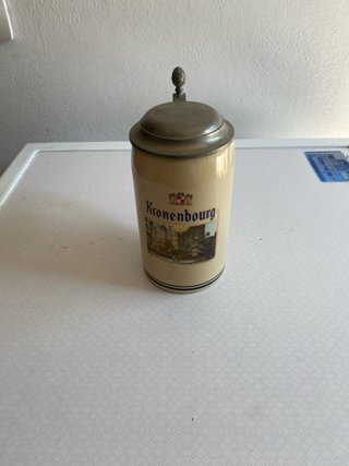 Brocca birra ceramica e metallo