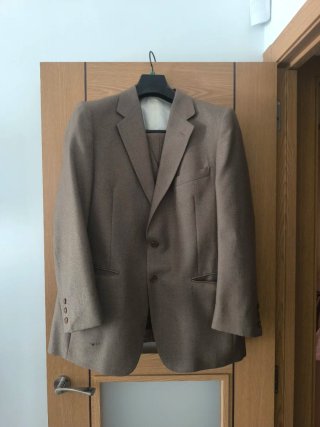 Traje de chaqueta hombre beige/marrón