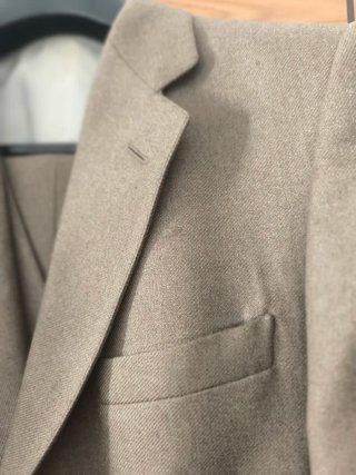 Traje de chaqueta hombre beige/marrón