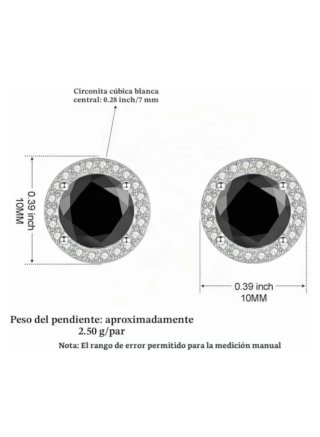 Pendientes Aro Obsidiana y Plata