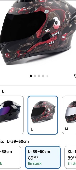 Casco de moto con diseño de personaje