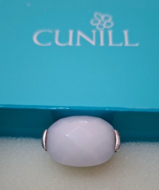 Anillo Cunill Plata y Piedra Facetada Blanca