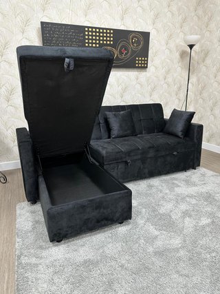 Sofacama Nuevo Negro Tercio con Arcon