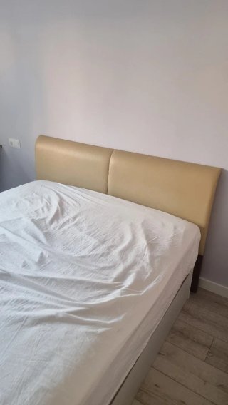Cabecero de cama 150cm piel beige
