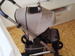 Mutsy Nio Carrito Bebé Gris Capazo y Asiento