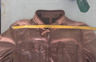 Chaqueta Cuero piel Massimo Dutti Marrón
