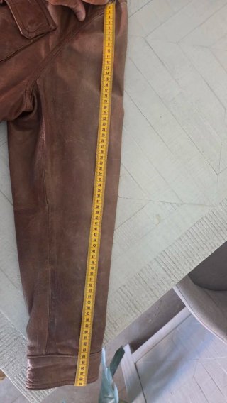 Chaqueta Cuero piel Massimo Dutti Marrón