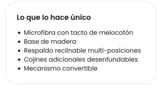 Sofá cama + mesa auxiliar