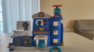 Comisaría Policía Infantil + Helicóptero y Coche