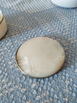 Cajita Nácar Vintage Plata y Blanco