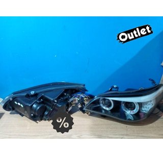 OL FAROS XENON BMW E60 E61 07-10 OJOS ANGEL NEGRO CLARO R026