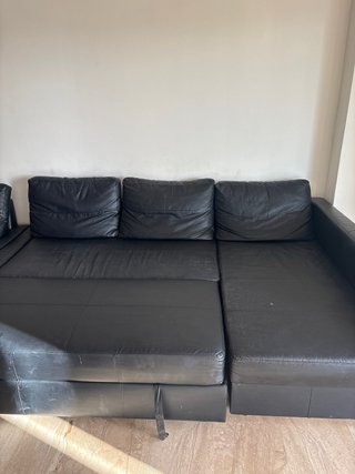Sofá Cama Chaiselongue Ikea Negro