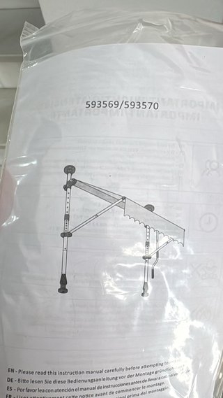 Toldo Retráctil Gris 200cm
