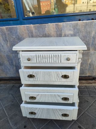 Mesita Auxiliar Cajonera Blanca 640513971