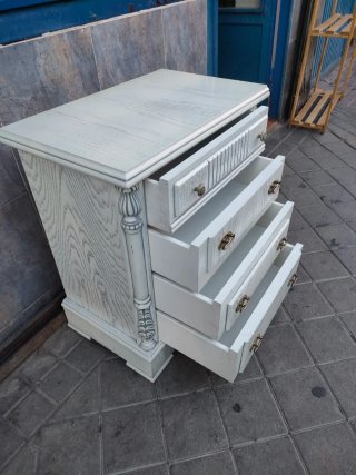 Mesita Auxiliar Cajonera Blanca 640513971