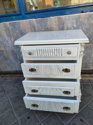 Mesita Auxiliar Cajonera Blanca 640513971