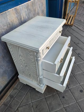 Mesita Auxiliar Cajonera Blanca 640513971