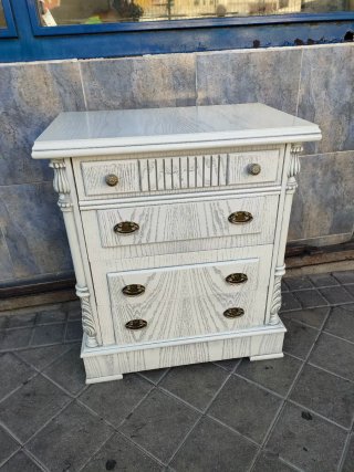 Mesita Auxiliar Cajonera Blanca 640513971