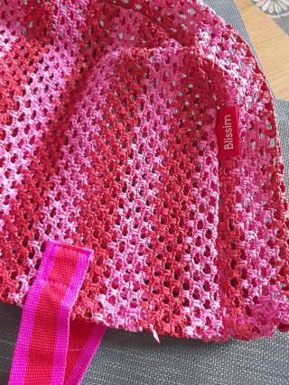 Bolso de Crochet Blissim rosa y rojo