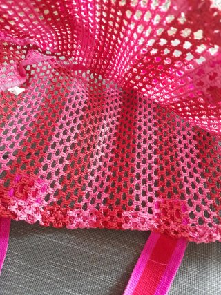 Bolso de Crochet Blissim rosa y rojo