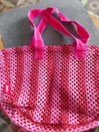 Bolso de Crochet Blissim rosa y rojo