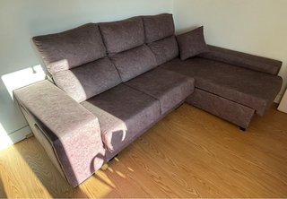 Sofá modular gris oscuro tela