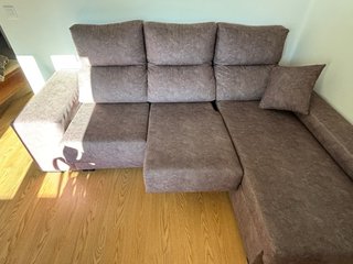 Sofá modular gris oscuro tela