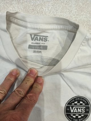 Camiseta Vans niño blanca
