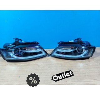 OL FAROS AUDI A4 B8 07-11 LUZ DIURNA LED DRL FONDO NEGRO R14