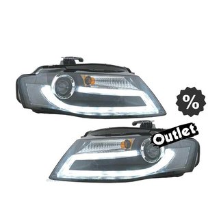 OL FAROS AUDI A4 B8 07-11 LUZ DIURNA LED DRL FONDO NEGRO R14