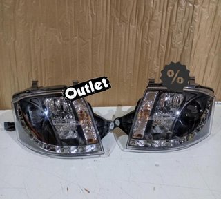 OL FAROS AUDI TT 98-05 LUZ DIURNA REAL LED FONDO NEGRO R1459