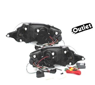 OL FAROS AUDI TT 98-05 LUZ DIURNA REAL LED FONDO NEGRO R1459