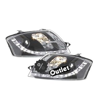 OL FAROS AUDI TT 98-05 LUZ DIURNA REAL LED FONDO NEGRO R1459
