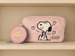 Estuche Snoopy Rosa
