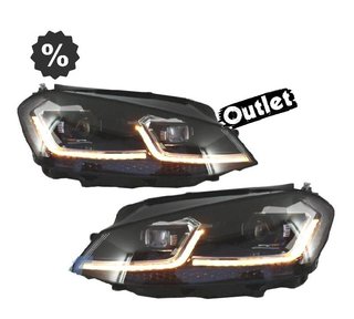OL FAROS VOLKSWAGEN VW GOLF 7 12-17 DRL DINAMICOS NEGROS LOO