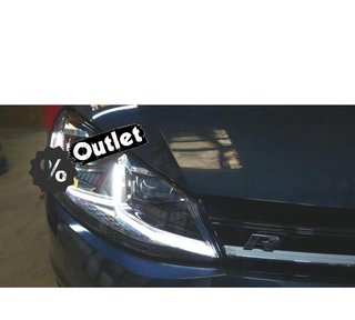 OL FAROS VOLKSWAGEN VW GOLF 7 12-17 DRL DINAMICOS NEGROS LOO