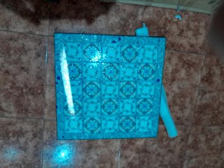 Mesa de mosaico cerámico azul
