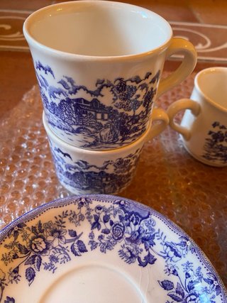 Vajilla Johnson Bros Vintage Azul y Blanco