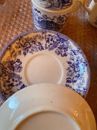 Vajilla Johnson Bros Vintage Azul y Blanco