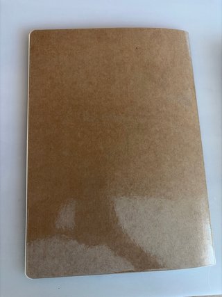 Libreta A4 collage vintage amarillo forrada a mano