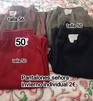 Pantalones señora invierno talla 50 y 56