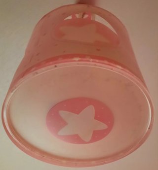 Lámpara de techo infantil estrellas rosa