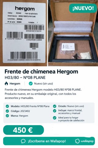 Frente Chimenea Hergom H03/80 N°08 PLANE
