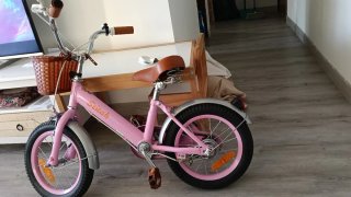 Bicicleta infantil rosa 16 Stitch