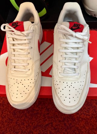 Nike Court Vision Low Blancas y Rojas