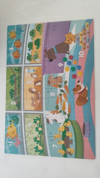 Puzzle infantil números y animales